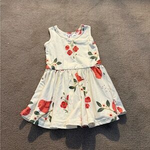 ⭐️3 for 25⭐️ Dot Dot Smile Floral Kids Dress in Cream and Red